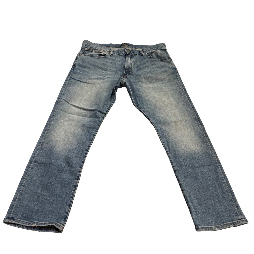 Polo Ralph Lauren Hamptonโ Relaxed Straight Jeans Mens 36x30 Medium Wash Blue